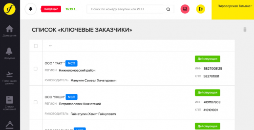 Ключевые заказчики