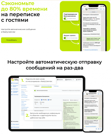 Автоматические сообщения гостям Автоматические сообщения гостям