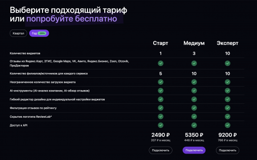 Тарифы